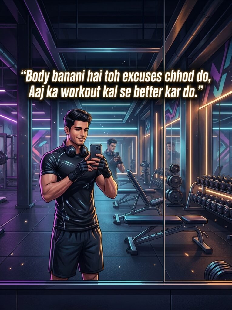 gym status in hindi english
