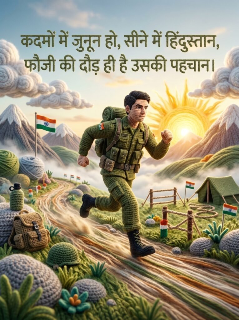 running shayari army