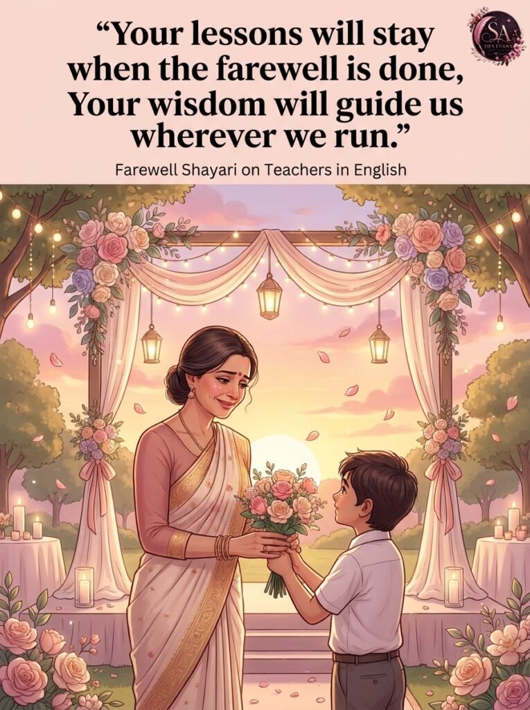 Farewell Shayari on Teachers in English