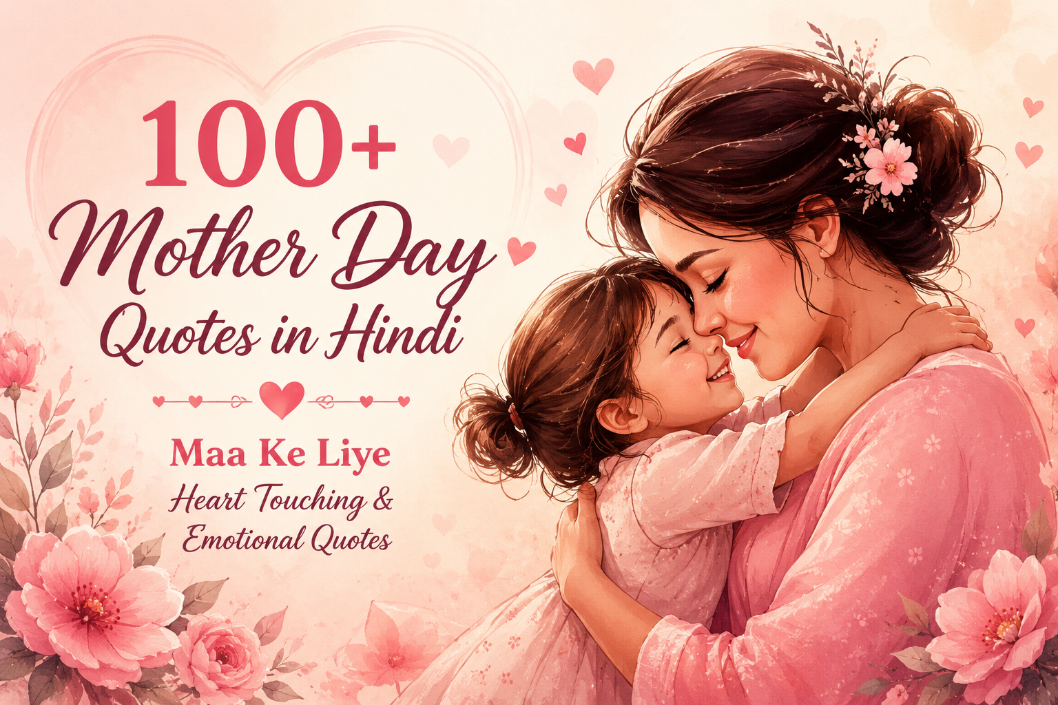 100+ Mother Day Quotes in Hindi | Maa Ke Liye Heart Touching & Emotional Quotes